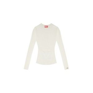 Diesel Ribbed Cut-Out Detail Sweater With Wool Blend And Silhouette - NWT
